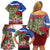 Russia Defender of The Fatherland Day Family Matching Off Shoulder Short Dress and Hawaiian Shirt