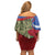 Russia Defender of The Fatherland Day Family Matching Off Shoulder Short Dress and Hawaiian Shirt