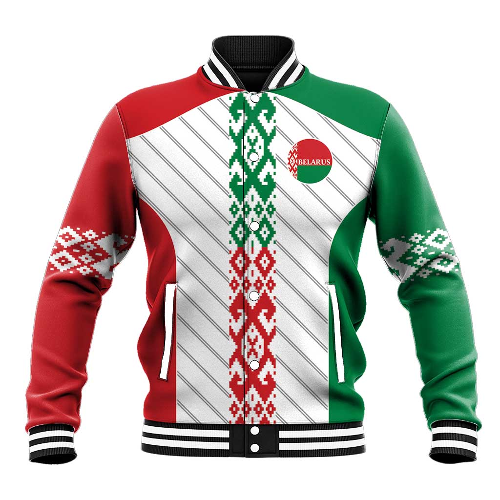 Belarus Football Custom Baseball Jacket Rushnyk Pattern