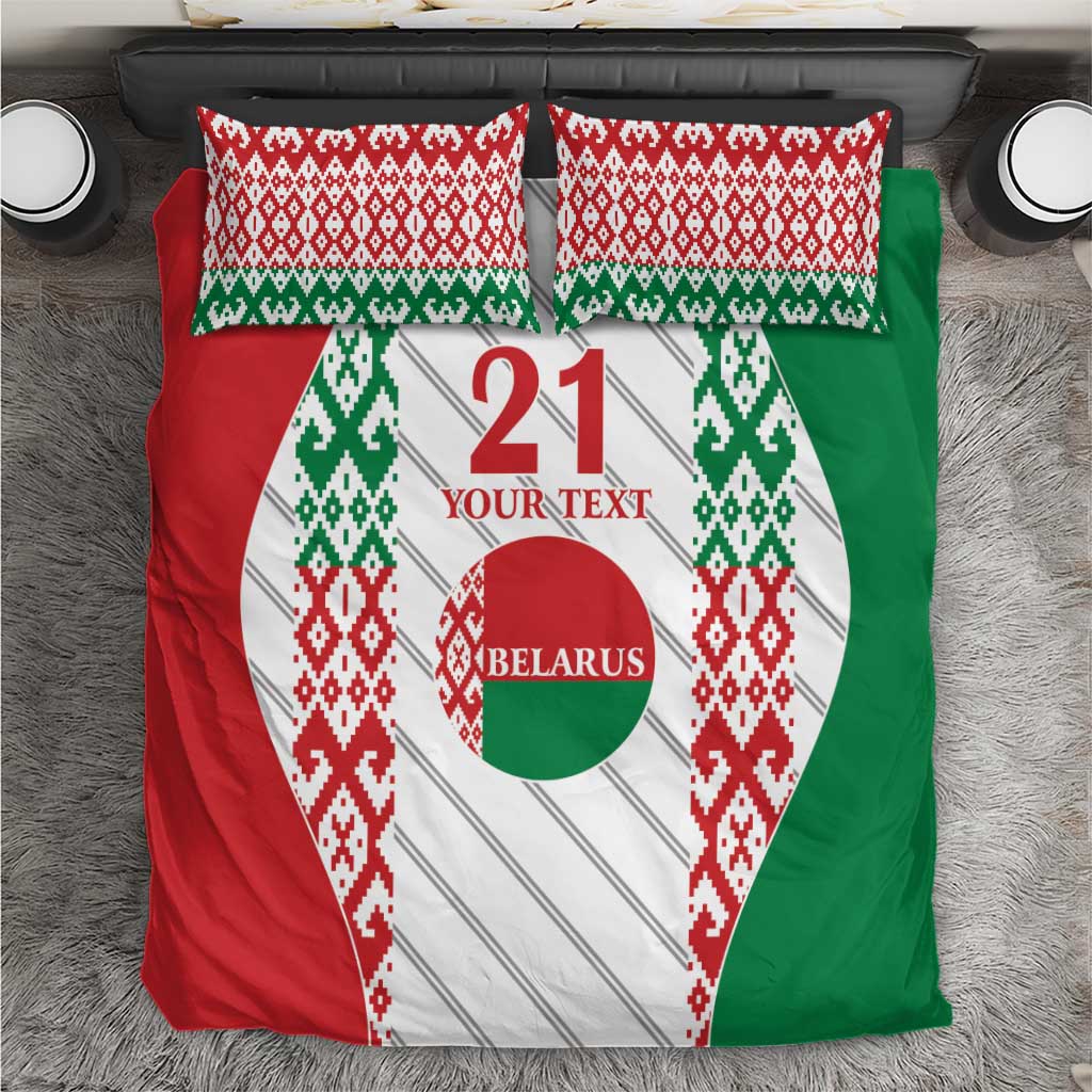 Belarus Football Custom Bedding Set Rushnyk Pattern