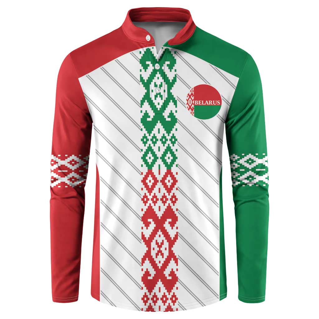 Belarus Football Custom Button Sweatshirt Rushnyk Pattern