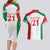 Belarus Football Custom Couples Matching Long Sleeve Bodycon Dress and Hawaiian Shirt Rushnyk Pattern