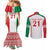 Belarus Football Custom Couples Matching Mermaid Dress and Long Sleeve Button Shirt Rushnyk Pattern