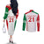 Belarus Football Custom Couples Matching Off The Shoulder Long Sleeve Dress and Long Sleeve Button Shirt Rushnyk Pattern