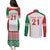 Belarus Football Custom Couples Matching Puletasi and Long Sleeve Button Shirt Rushnyk Pattern