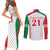 Belarus Football Custom Couples Matching Short Sleeve Bodycon Dress and Long Sleeve Button Shirt Rushnyk Pattern