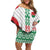 Belarus Football Custom Family Matching Off Shoulder Short Dress and Hawaiian Shirt Rushnyk Pattern