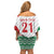 Belarus Football Custom Family Matching Off Shoulder Short Dress and Hawaiian Shirt Rushnyk Pattern