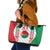 Belarus Football Custom Leather Tote Bag Rushnyk Pattern