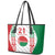 Belarus Football Custom Leather Tote Bag Rushnyk Pattern