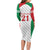 Belarus Football Custom Long Sleeve Bodycon Dress Rushnyk Pattern