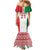 Belarus Football Custom Mermaid Dress Rushnyk Pattern