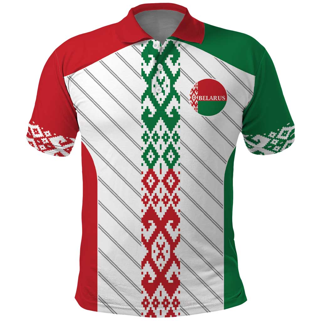 Belarus Football Custom Polo Shirt Rushnyk Pattern