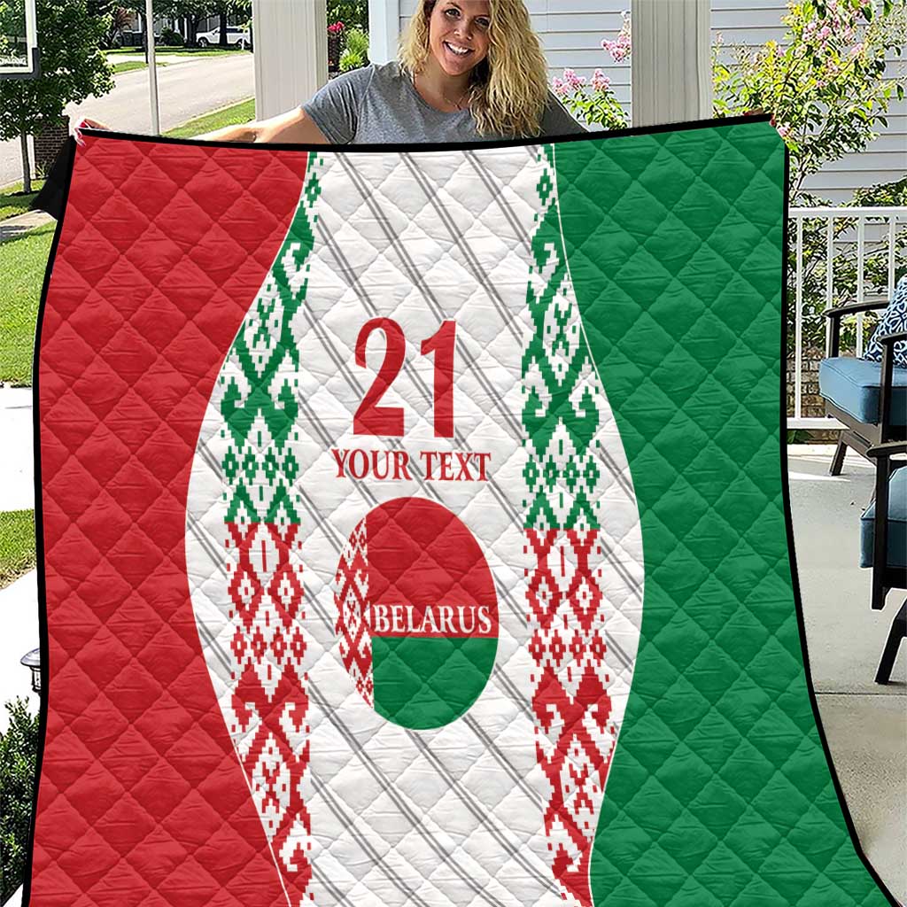 Belarus Football Custom Quilt Rushnyk Pattern