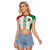 Belarus Football Custom Raglan Cropped T Shirt Rushnyk Pattern