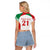 Belarus Football Custom Raglan Cropped T Shirt Rushnyk Pattern