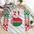 Belarus Football Custom Round Carpet Rushnyk Pattern