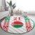 Belarus Football Custom Round Carpet Rushnyk Pattern