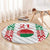 Belarus Football Custom Round Carpet Rushnyk Pattern