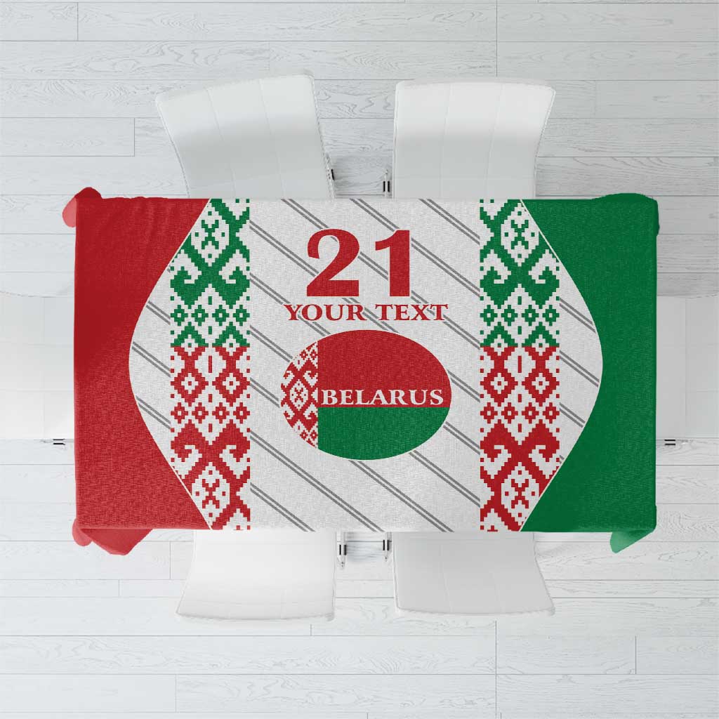 Belarus Football Custom Tablecloth Rushnyk Pattern