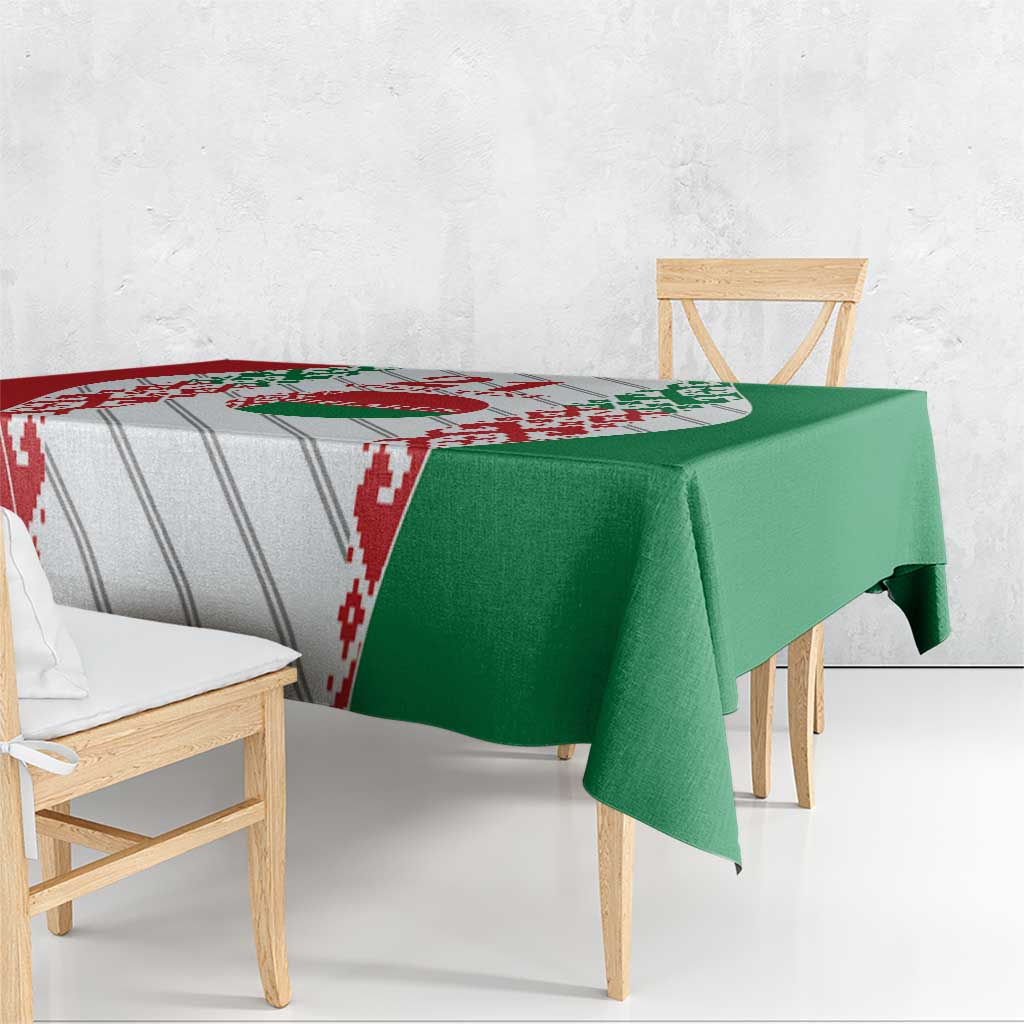 Belarus Football Custom Tablecloth Rushnyk Pattern