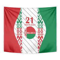 Belarus Football Custom Tapestry Rushnyk Pattern