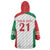 Belarus Football Custom Wearable Blanket Hoodie Rushnyk Pattern - Wonder Print Shop