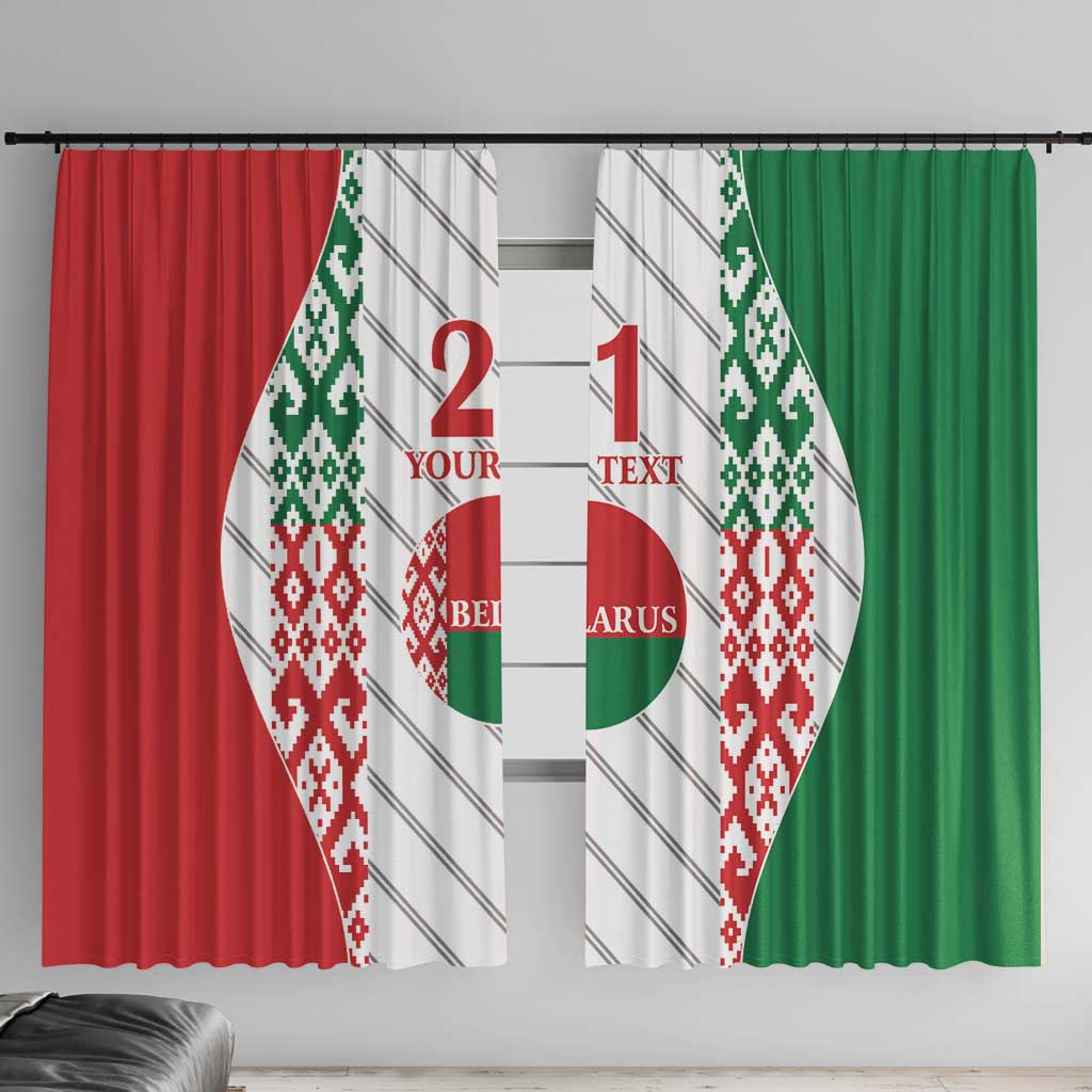 Belarus Football Custom Window Curtain Rushnyk Pattern - Wonder Print Shop