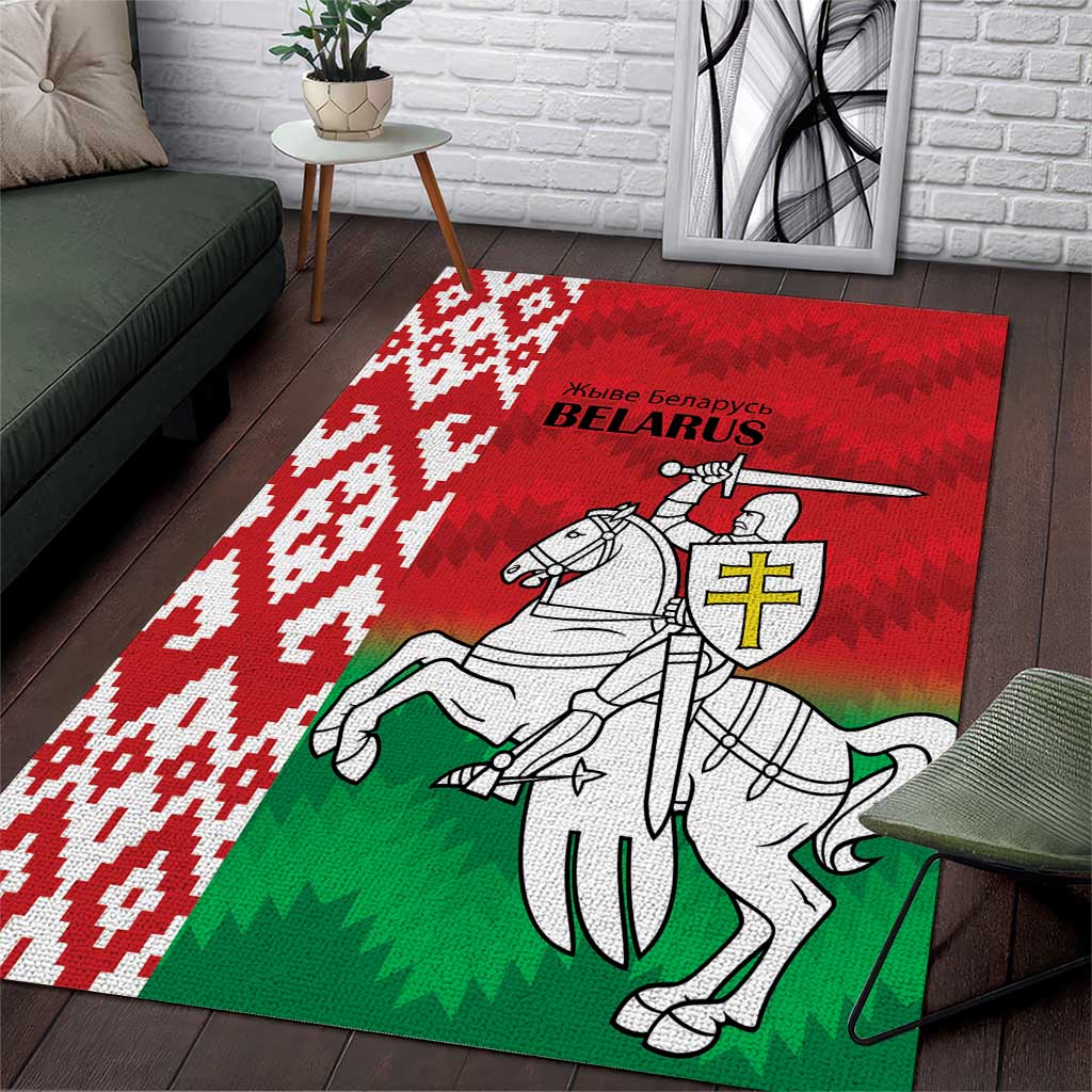 Republic of Belarus Area Rug Pahonia Rushnyk Pattern