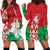 Republic of Belarus Hoodie Dress Pahonia Rushnyk Pattern