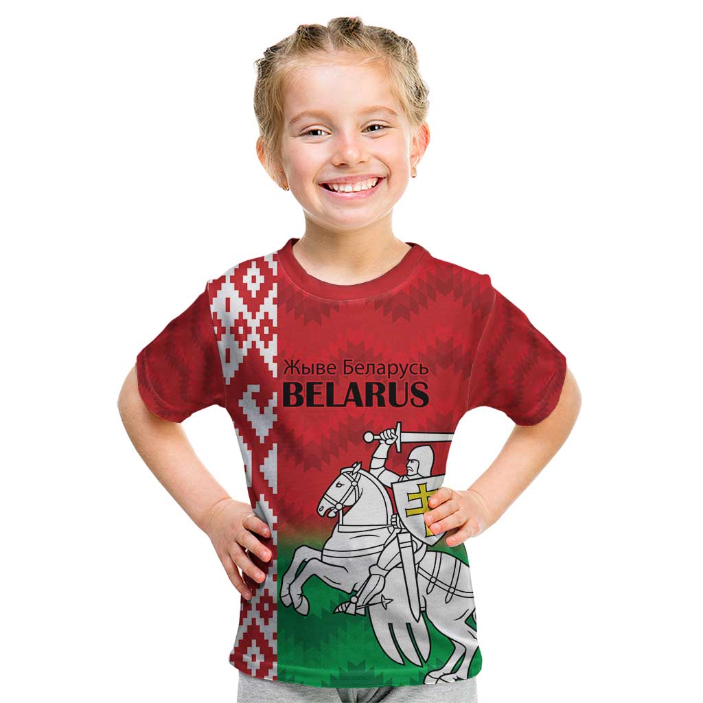 Republic of Belarus Kid T Shirt Pahonia Rushnyk Pattern