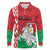 Republic of Belarus Long Sleeve Polo Shirt Pahonia Rushnyk Pattern