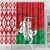 Republic of Belarus Shower Curtain Pahonia Rushnyk Pattern