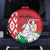 Republic of Belarus Spare Tire Cover Pahonia Rushnyk Pattern