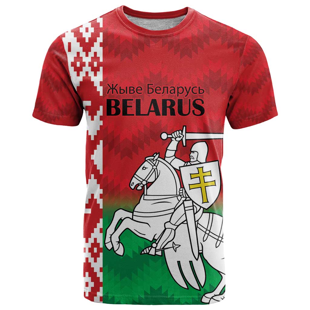 Republic of Belarus T Shirt Pahonia Rushnyk Pattern