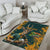 Custom South Africa Rugby Area Rug The Springboks Mascot Sporty Version LT9 - Wonder Print Shop