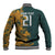 Custom South Africa Rugby Baseball Jacket The Springboks Mascot Sporty Version LT9 - Wonder Print Shop