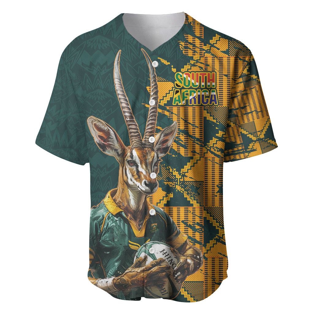 Custom South Africa Rugby Baseball Jersey The Springboks Mascot Sporty Version LT9 - Wonder Print Shop