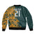 Custom South Africa Rugby Bomber Jacket The Springboks Mascot Sporty Version LT9 - Wonder Print Shop