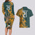 Custom South Africa Rugby Couples Matching Long Sleeve Bodycon Dress and Hawaiian Shirt The Springboks Mascot Sporty Version LT9 - Wonder Print Shop