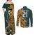 Custom South Africa Rugby Couples Matching Off Shoulder Maxi Dress and Long Sleeve Button Shirt The Springboks Mascot Sporty Version LT9 - Wonder Print Shop