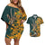 Custom South Africa Rugby Couples Matching Off Shoulder Short Dress and Hawaiian Shirt The Springboks Mascot Sporty Version LT9 - Wonder Print Shop