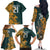 Custom South Africa Rugby Family Matching Off The Shoulder Long Sleeve Dress and Hawaiian Shirt The Springboks Mascot Sporty Version - Wonder Print Shop