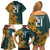 Custom South Africa Rugby Family Matching Off Shoulder Short Dress and Hawaiian Shirt The Springboks Mascot Sporty Version LT9 - Wonder Print Shop