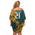 Custom South Africa Rugby Family Matching Off Shoulder Short Dress and Hawaiian Shirt The Springboks Mascot Sporty Version LT9 - Wonder Print Shop