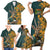 Custom South Africa Rugby Family Matching Short Sleeve Bodycon Dress and Hawaiian Shirt The Springboks Mascot Sporty Version - Wonder Print Shop