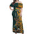 Custom South Africa Rugby Off Shoulder Maxi Dress The Springboks Mascot Sporty Version - Wonder Print Shop