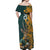 Custom South Africa Rugby Off Shoulder Maxi Dress The Springboks Mascot Sporty Version - Wonder Print Shop