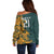 Custom South Africa Rugby Off Shoulder Sweater The Springboks Mascot Sporty Version - Wonder Print Shop