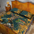 Custom South Africa Rugby Quilt Bed Set The Springboks Mascot Sporty Version - Wonder Print Shop